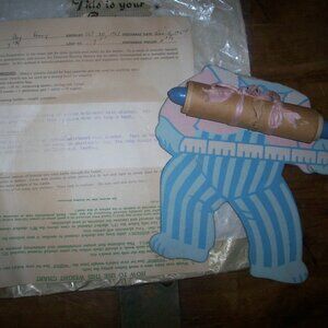 Vintage Children’s Growth Chart Height Board Paper 7x7" Infant 50's Mid Century